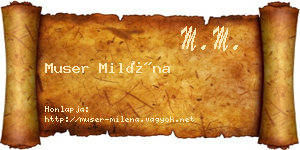 Muser Miléna névjegykártya